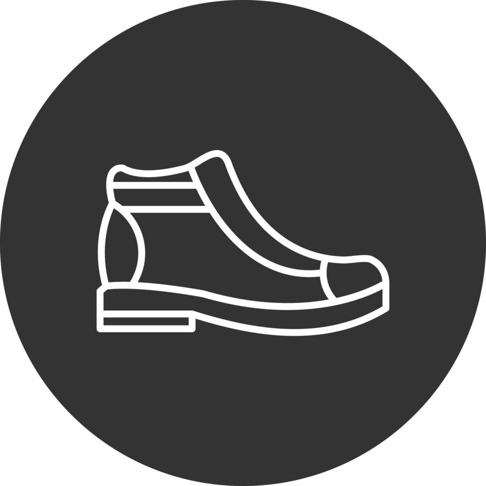 Boot Line Inverted Icon vector
