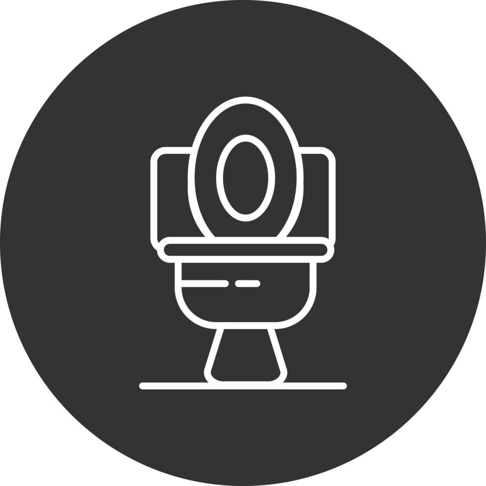 Toilet Line Inverted Icon vector