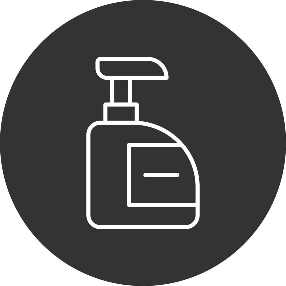 Detergent Line Inverted Icon vector