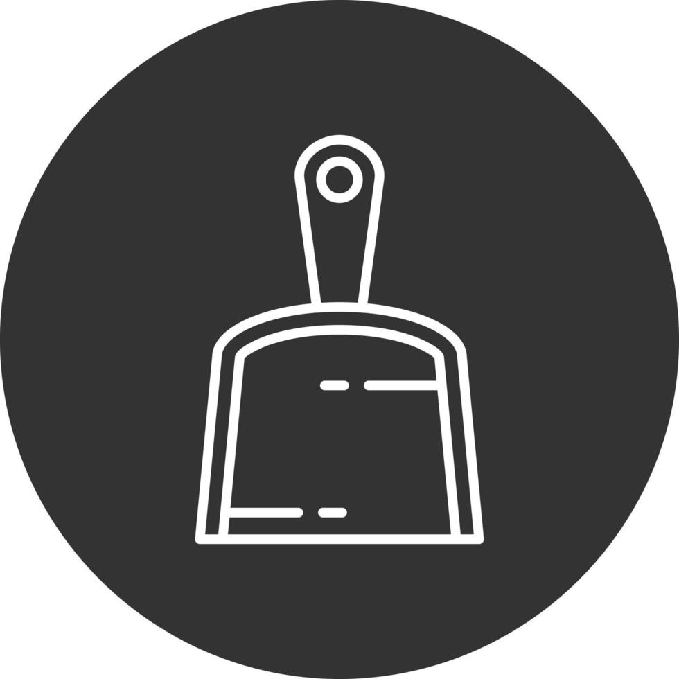 Dustpan Line Inverted Icon vector