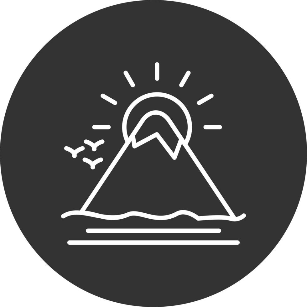 Fuji Line Inverted Icon vector