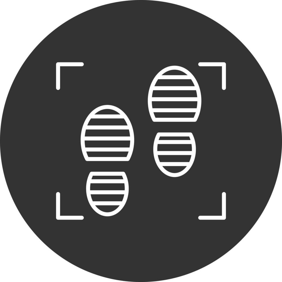 Footprint Line Inverted Icon vector