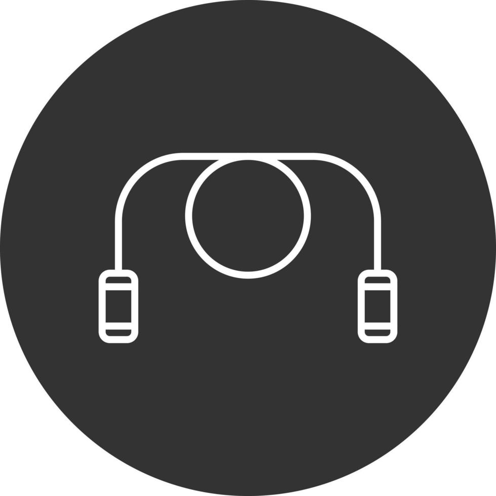 Jumping Rope Line Inverted Icon vector