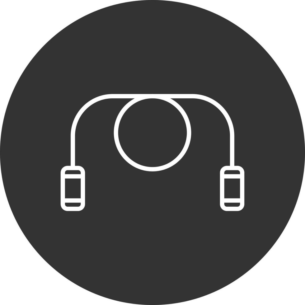 Jumping Rope Line Inverted Icon vector