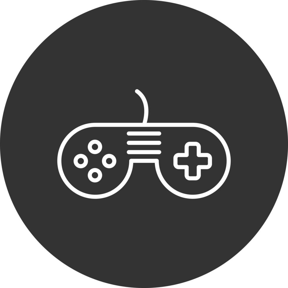 Video Game Line Inverted Icon vector