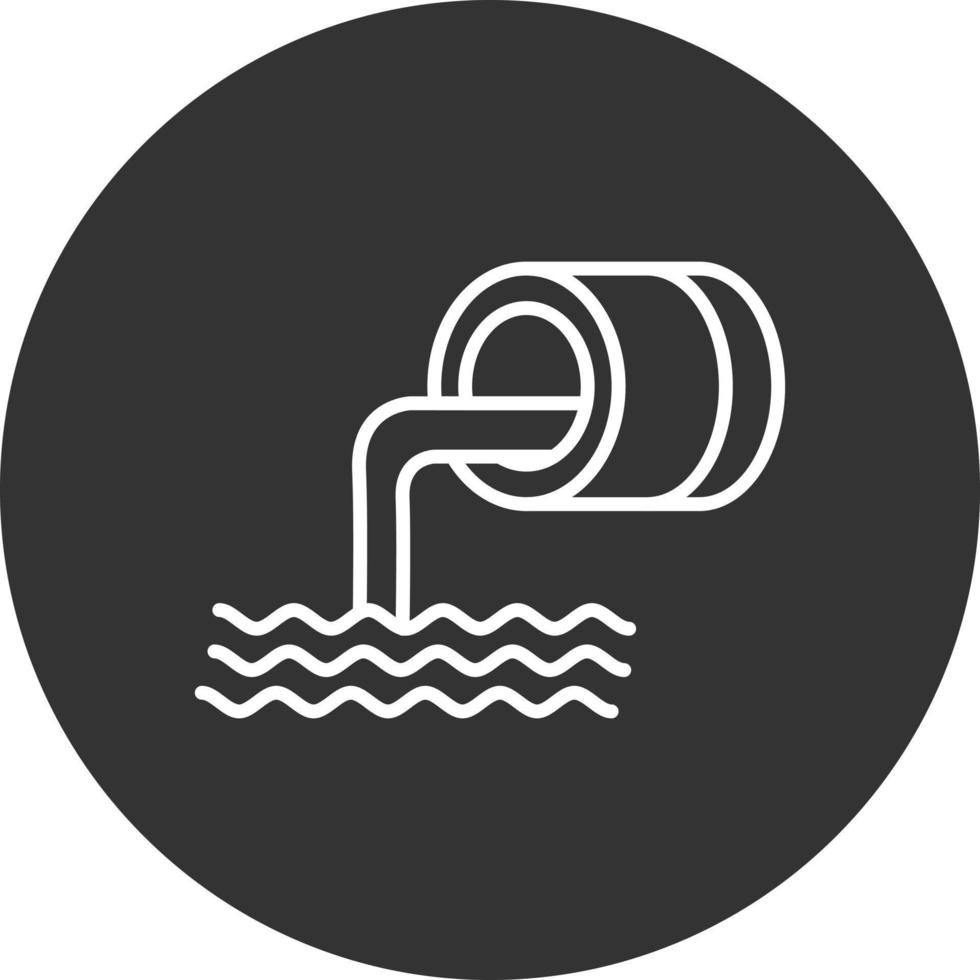 Sewer Line Inverted Icon vector