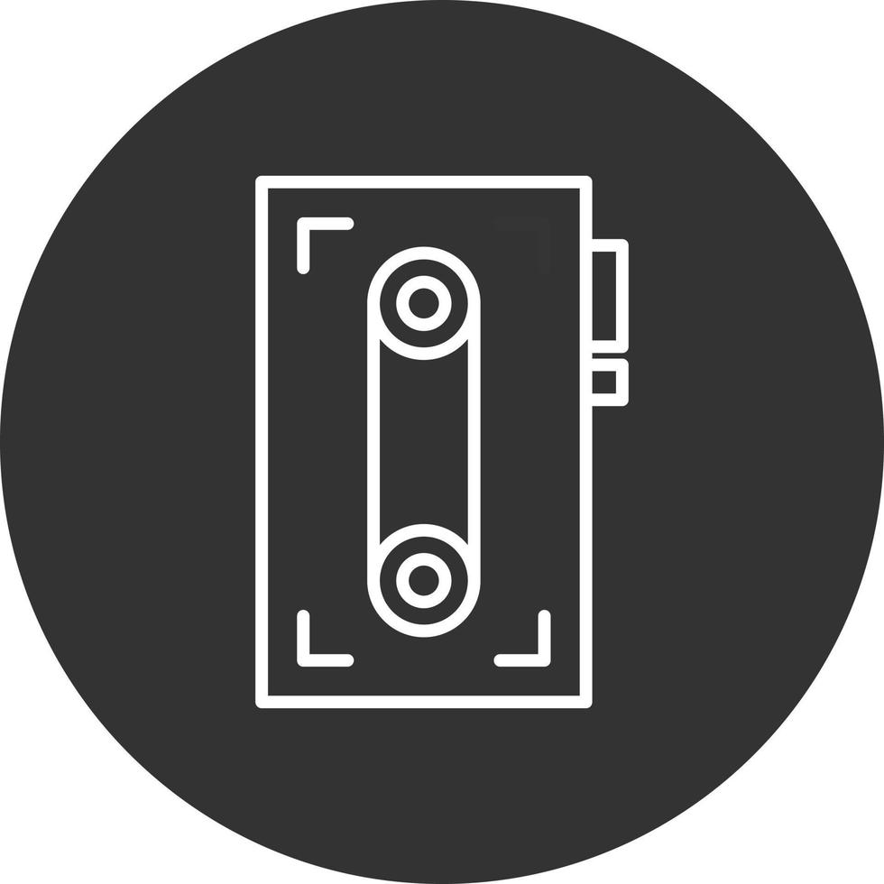 Audio Recorder Line Inverted Icon vector