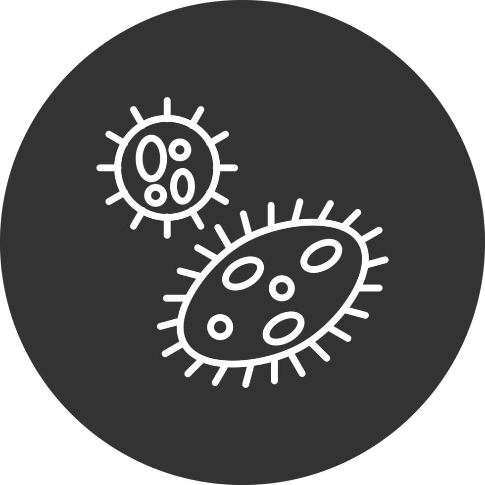 Fungus Line Inverted Icon vector