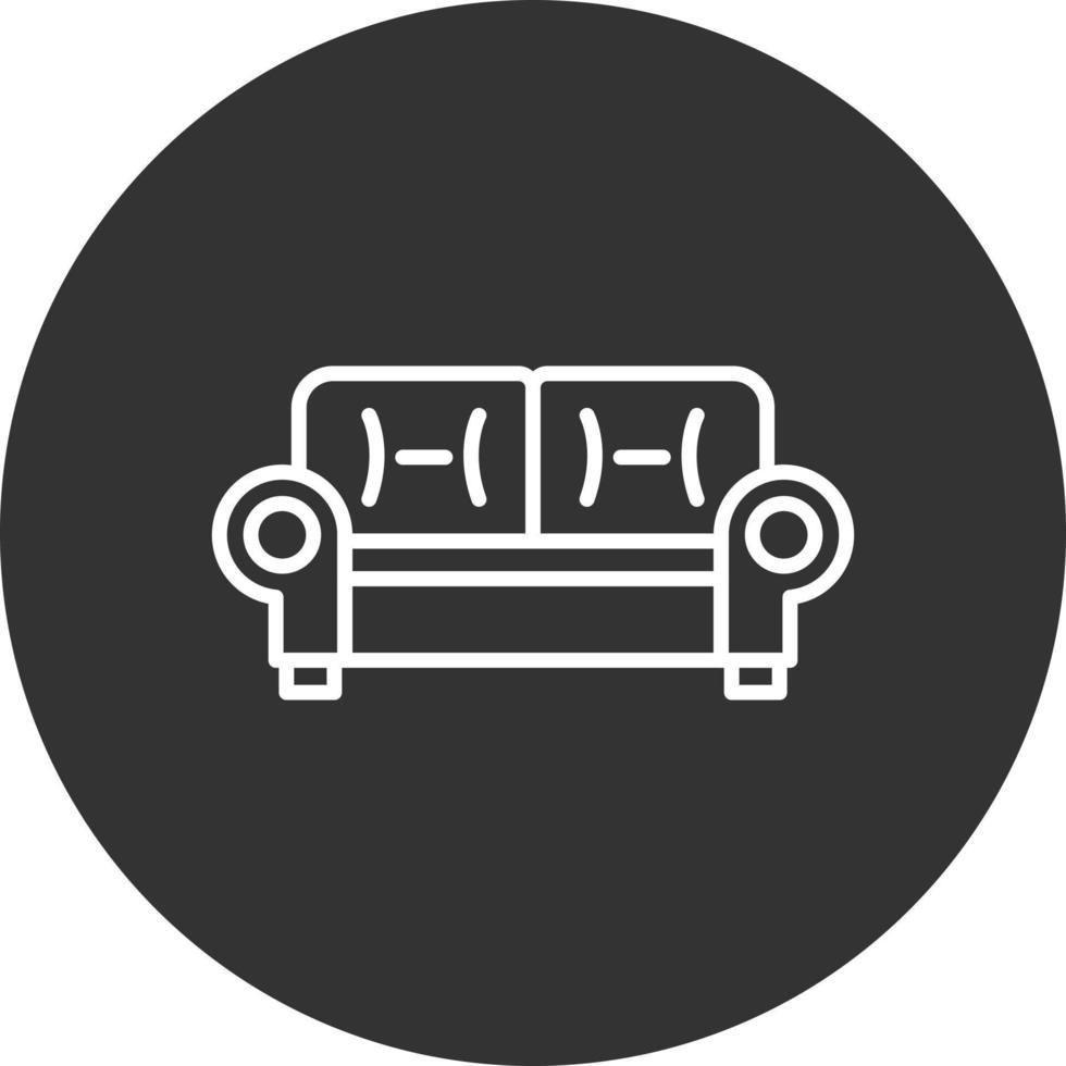 Sofa Line Inverted Icon vector