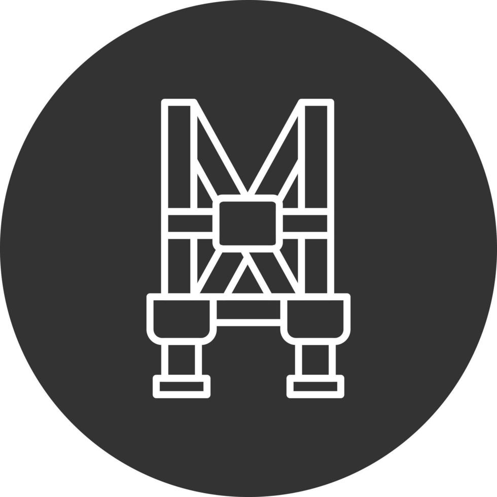 Harness Line Inverted Icon vector