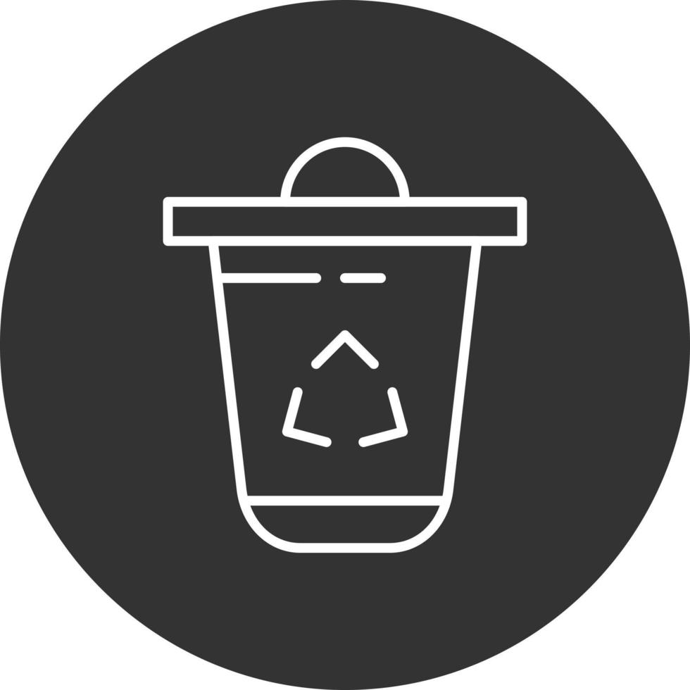 Rubbish Line Inverted Icon vector