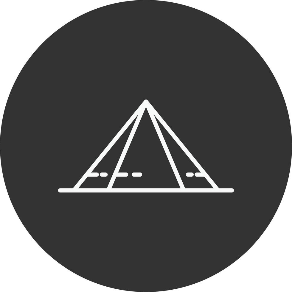 Pyramid Line Inverted Icon vector
