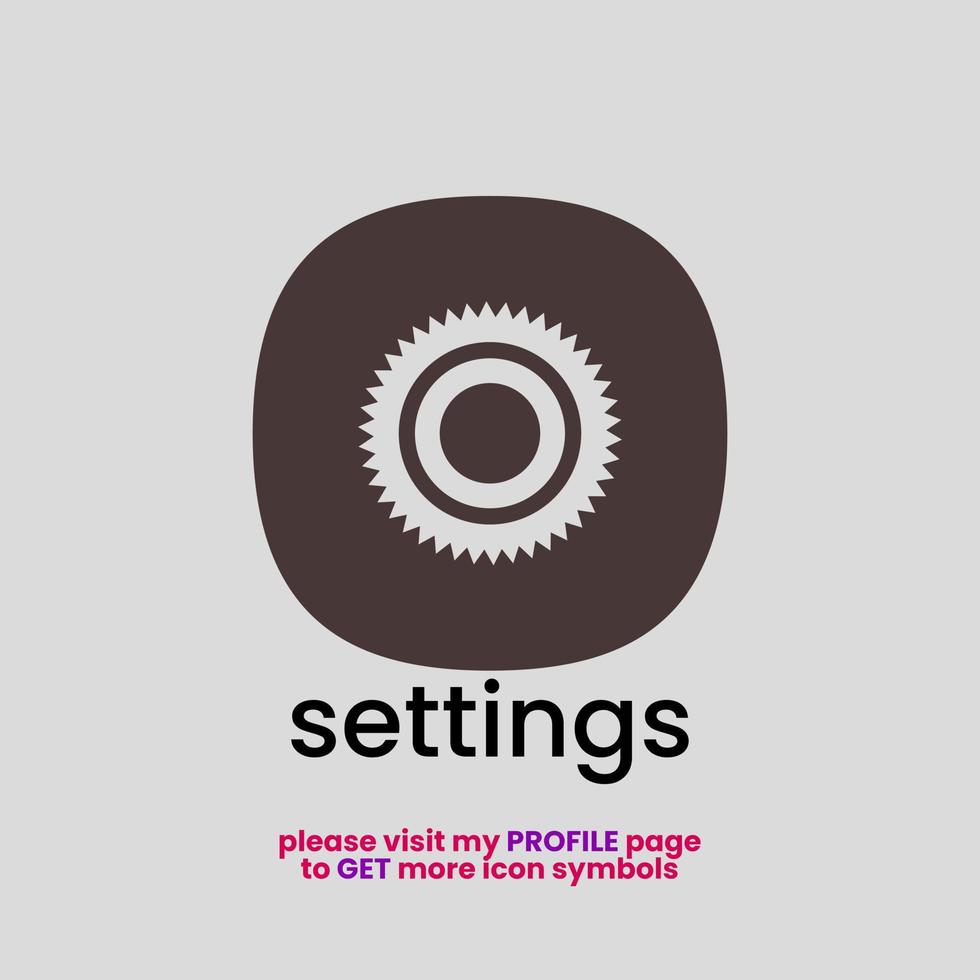 Symmetrical Settings iOS Symbol for app icon or company logo - crop style version 1 vector