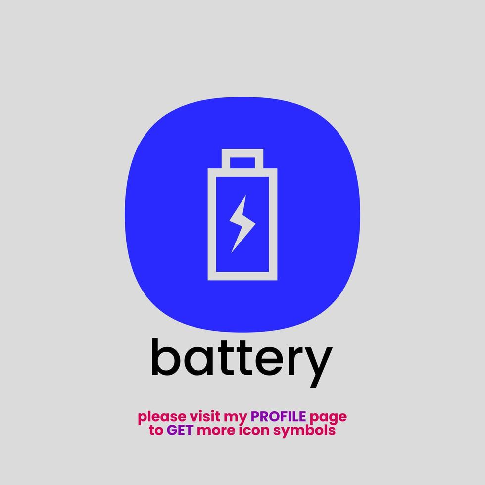 Best battery Symbol for app icon or company logo - crop style version 1 vector