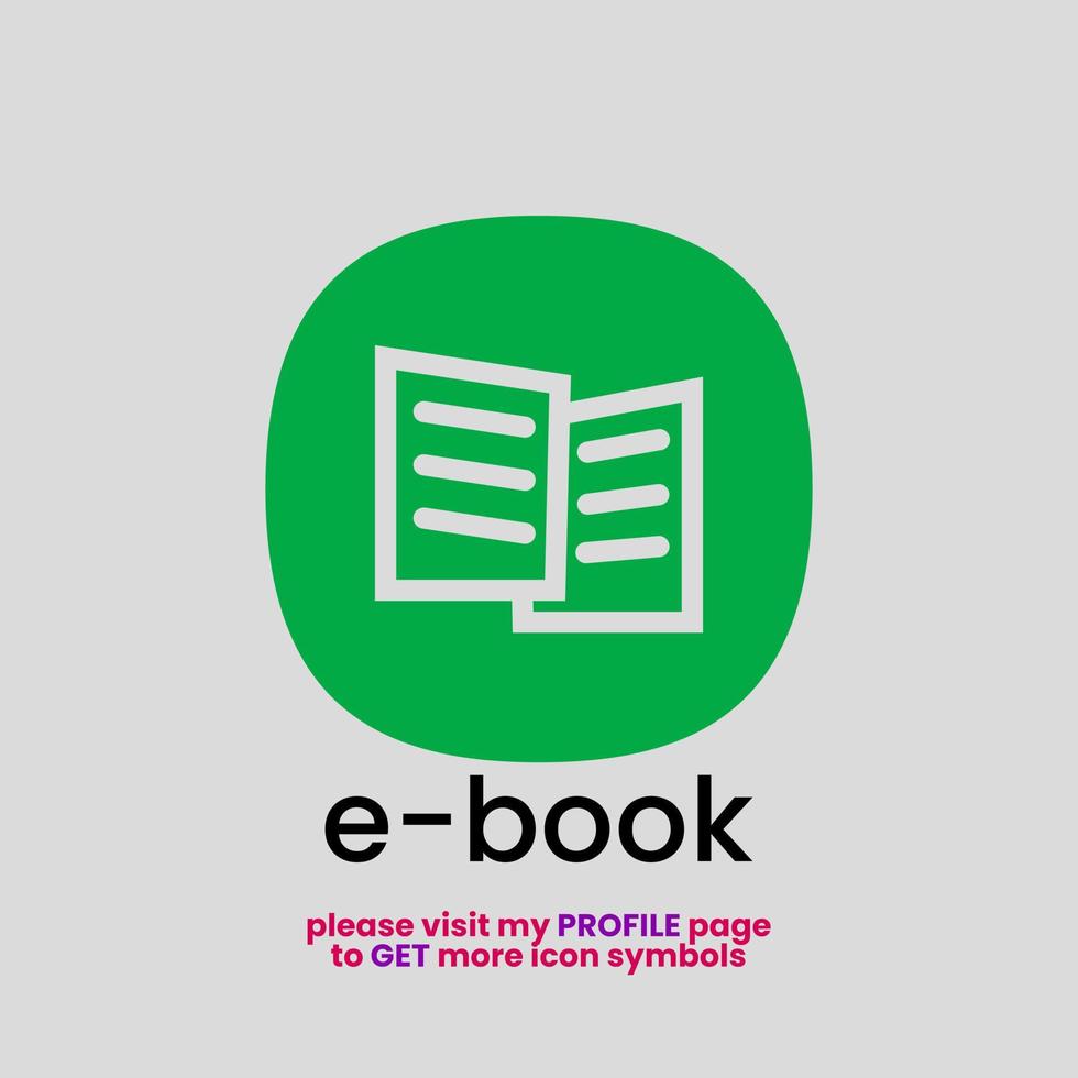 Abstract Geometric E-book symbol for app icon or company logo - cut out style version 1 vector