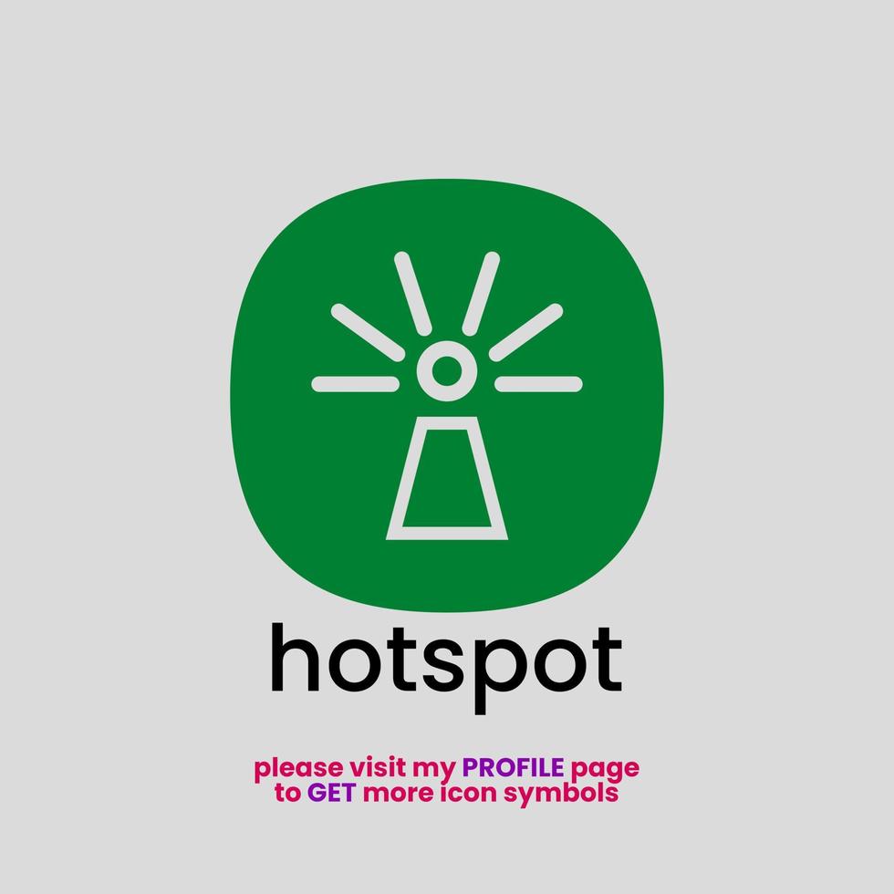 Hotspot signals symbol for app icon or company logo - cut out style version 1 vector