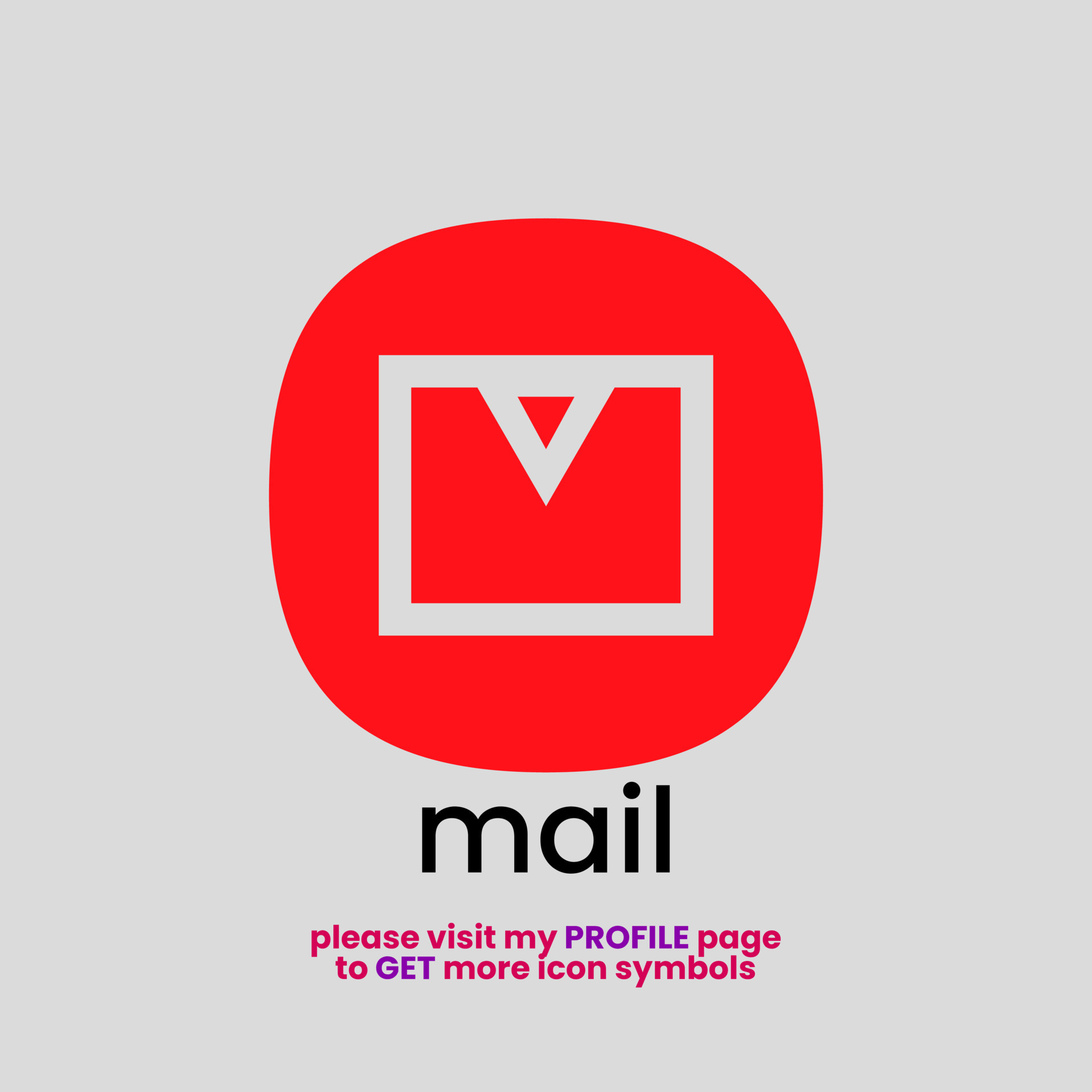 Email symbol for app icon or company logo cut out style version 1