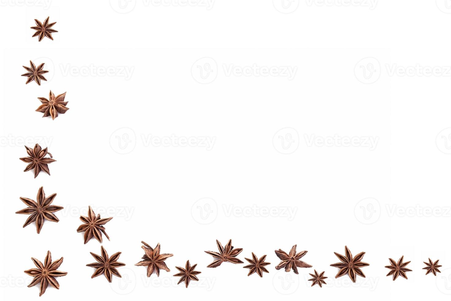 Star anise isolated on white background photo