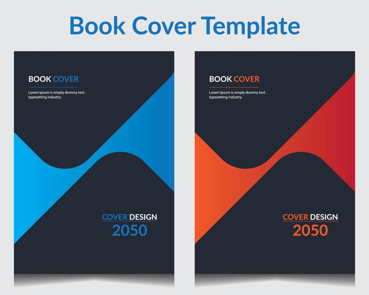 Book cover template and corporate flayer template. vector