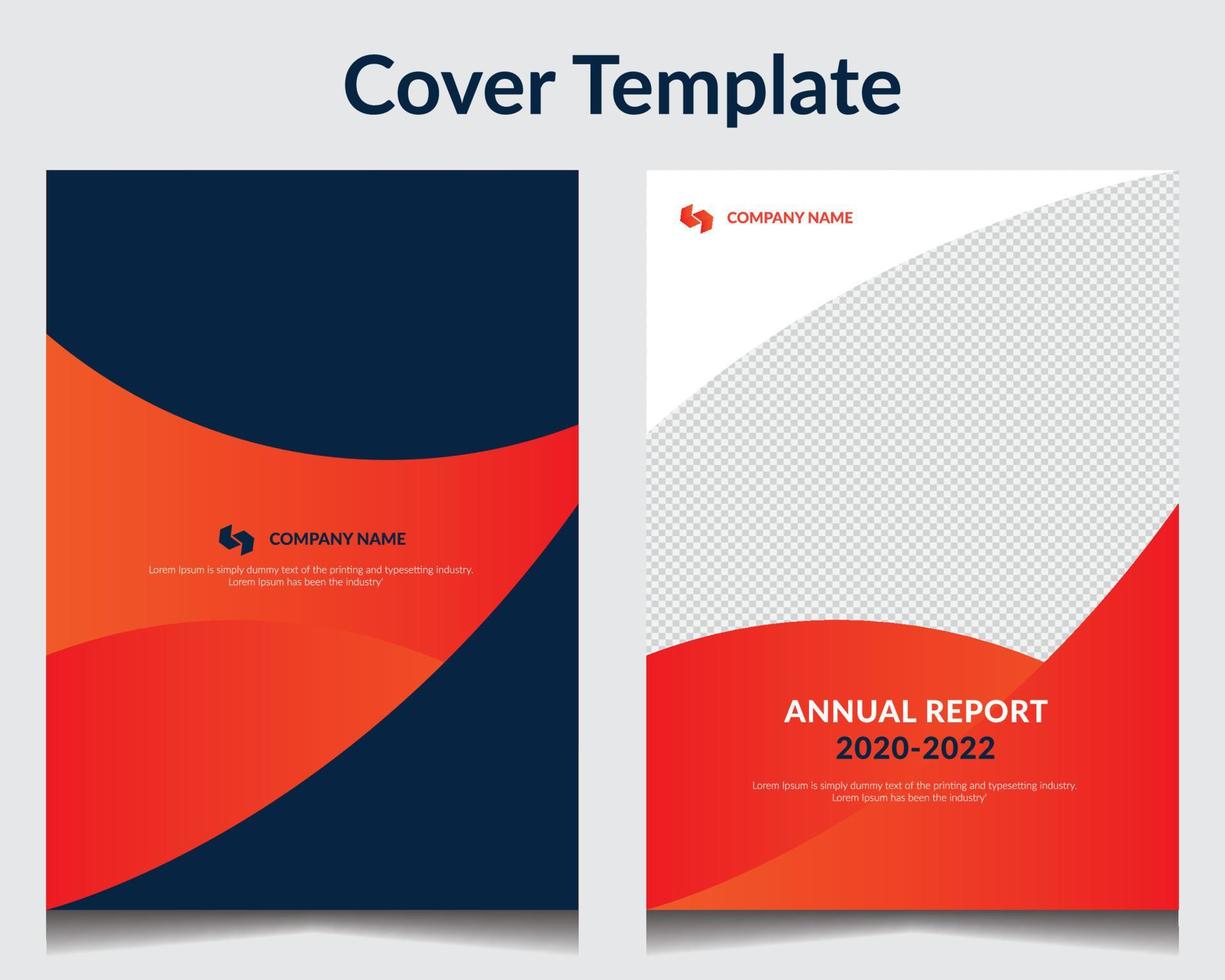 Annual report and corporate flayer design template. vector