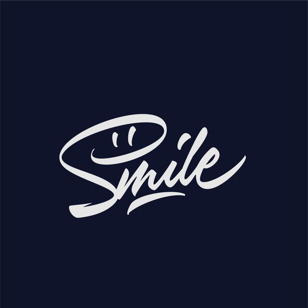 Smile handlettering design vector