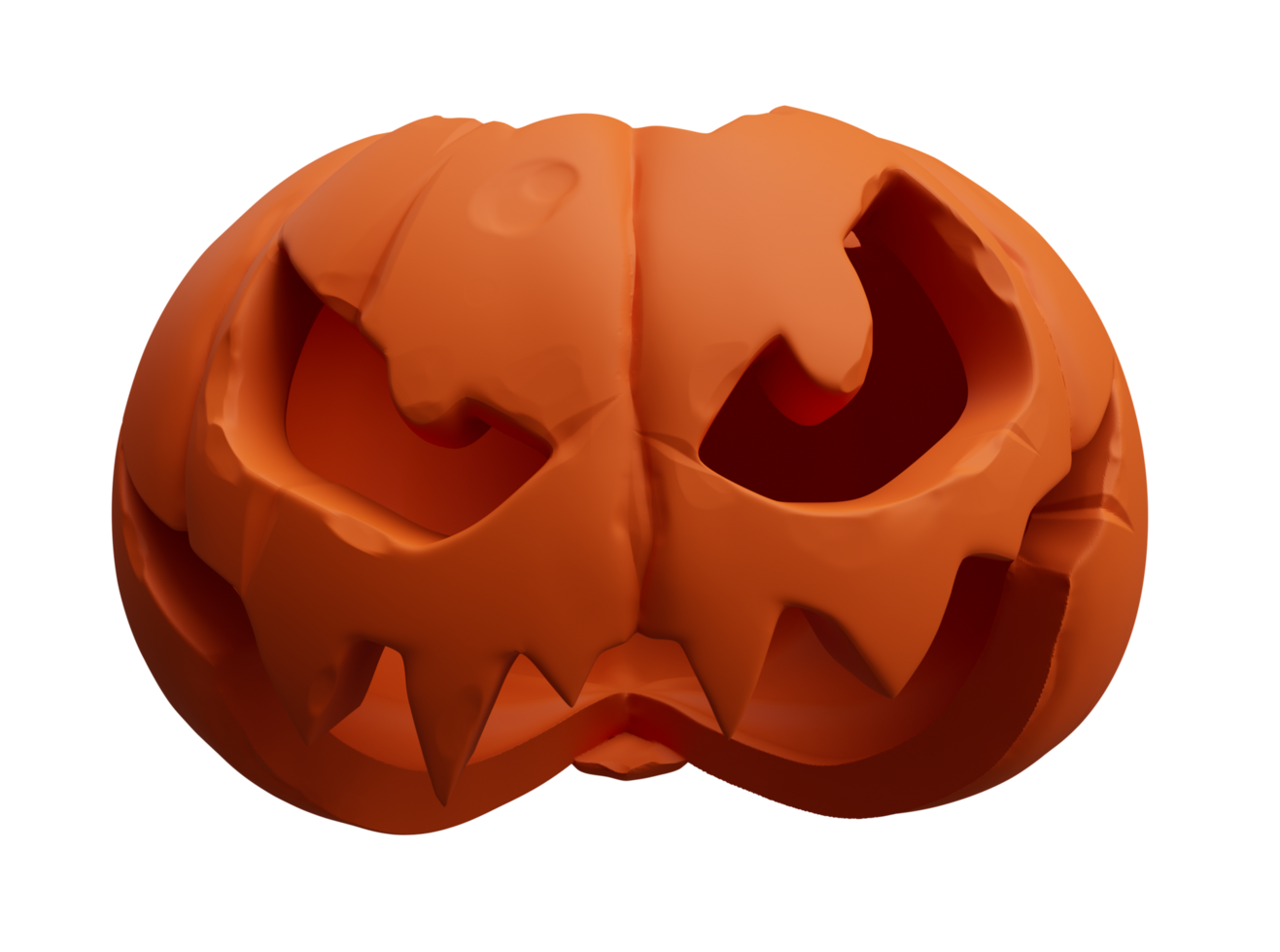 3d rendering of Halloween pumpkin minimal Halloween background design element png