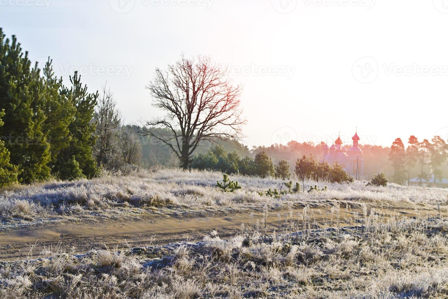 The road to the church. photo
