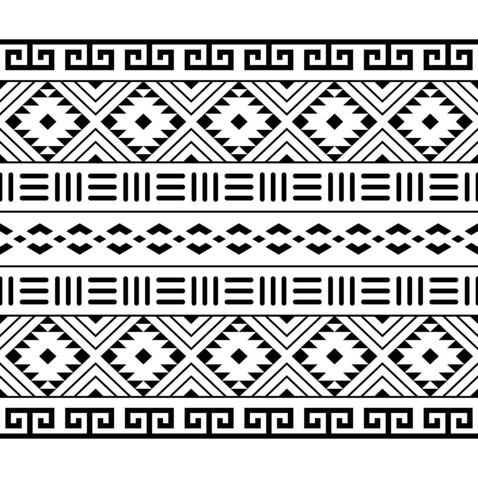 patrones tribales étnicos y aztecas sin fisuras. fondo para tela, papel tapiz, plantilla de tarjeta, papel envolvente, alfombra, textil, cubierta. patrón de estilo étnico vector