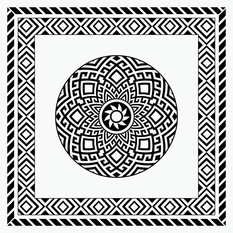 Tribal bandana pattern vector, shawl, tablecloth, neck scarf, handkerchief design vector