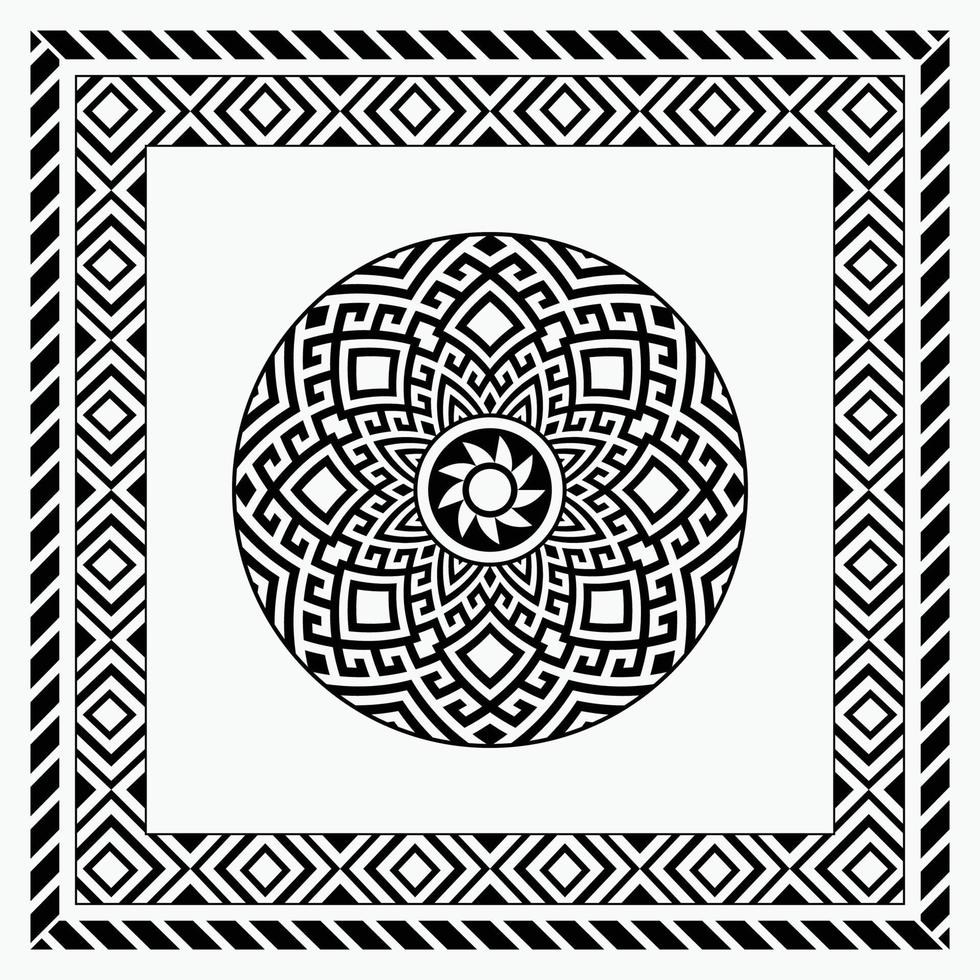 vector de patrón de bandana tribal, chal, mantel, pañuelo de cuello, diseño de pañuelo