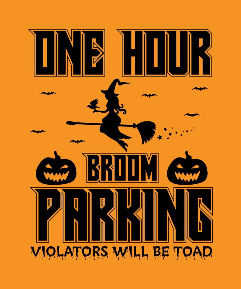 One Hour Broom Parking Violators will be toad vector