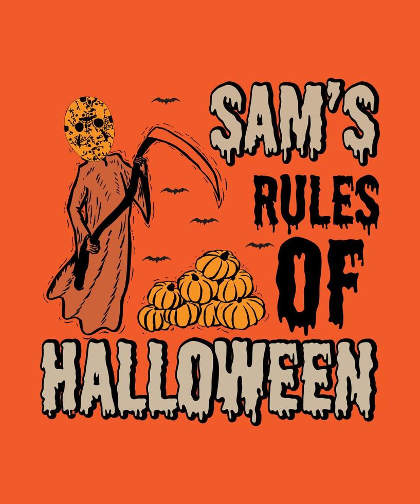 las reglas de halloween de sam vector