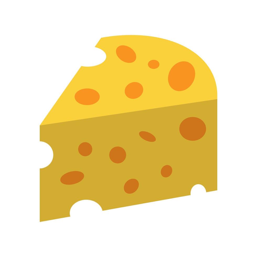 icono de vector de queso aislado sobre fondo blanco