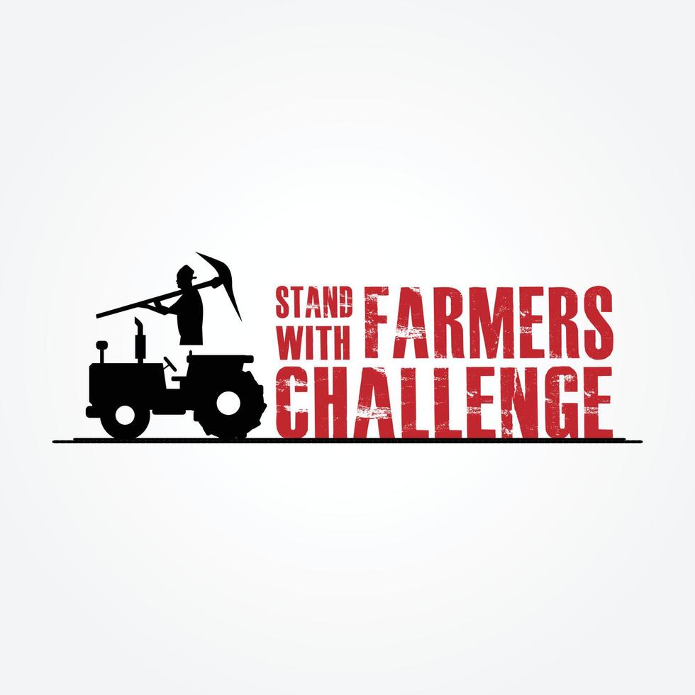 Save the farmers, save the country. Stand with Farmers. Save Farmers vector