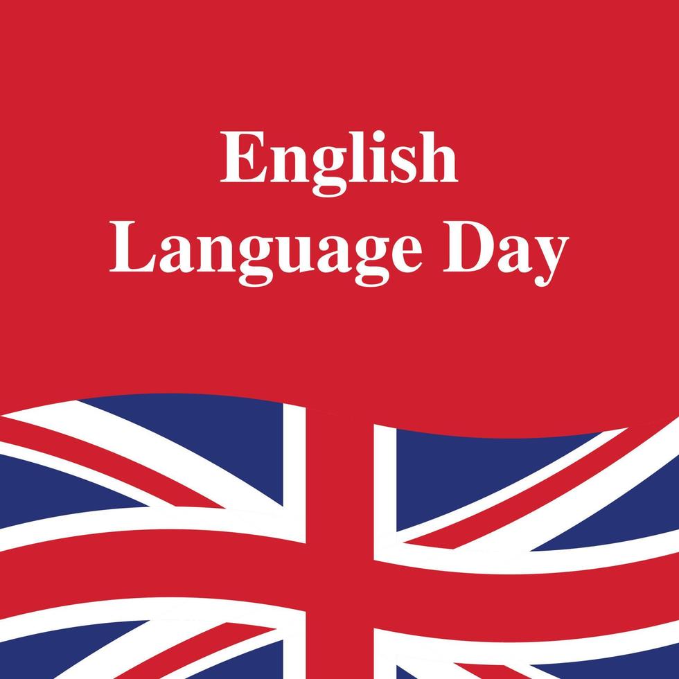 día del idioma inglés, afiche y vector de banner.