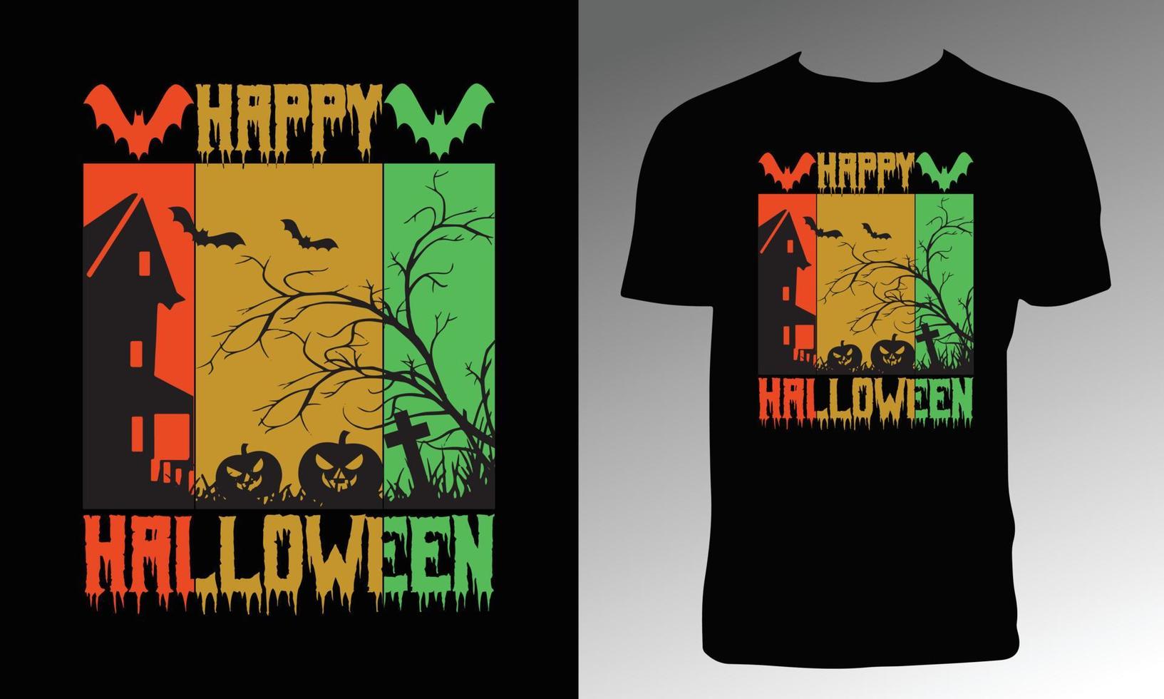 diseño de camiseta de halloween vector