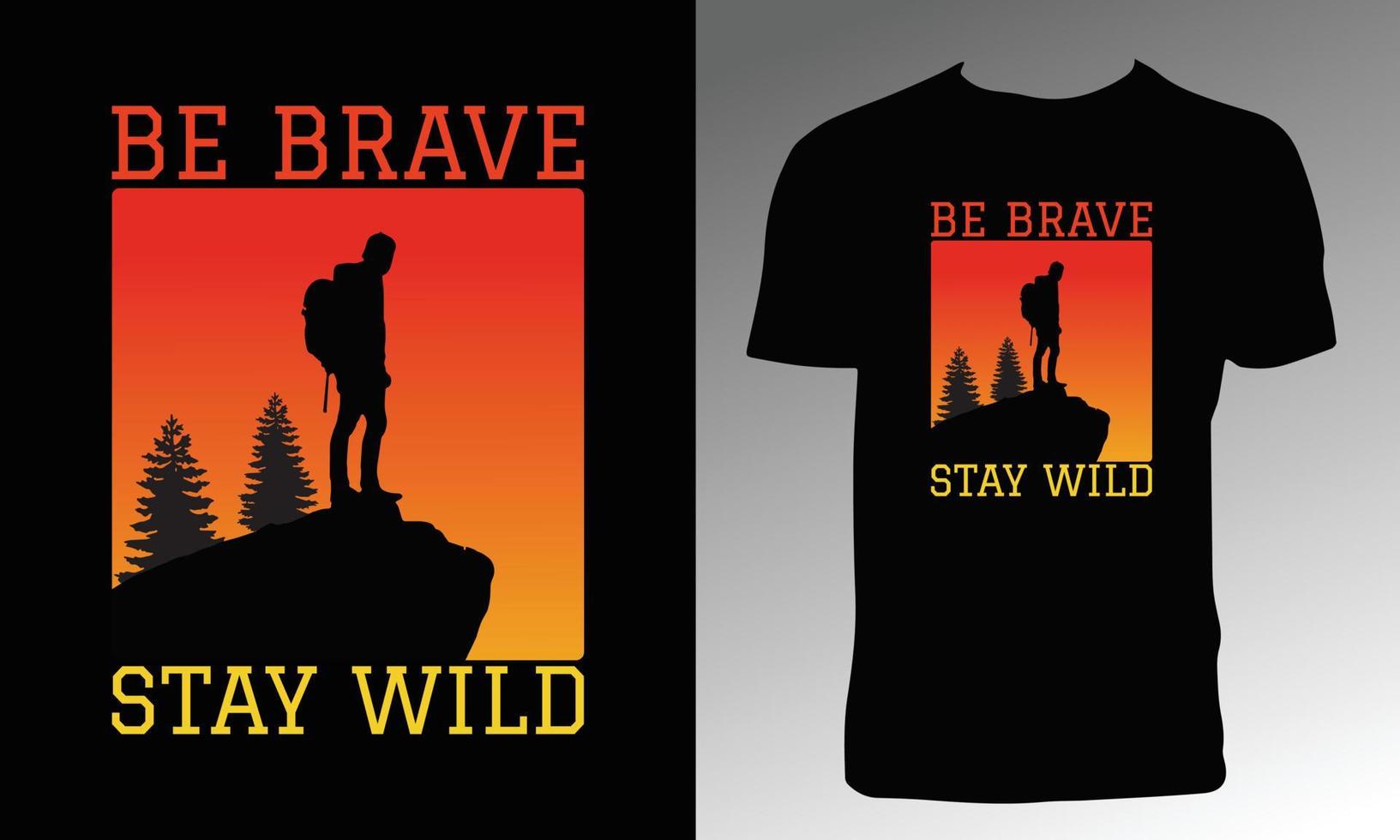 Hiking Adventure Tee Design vector