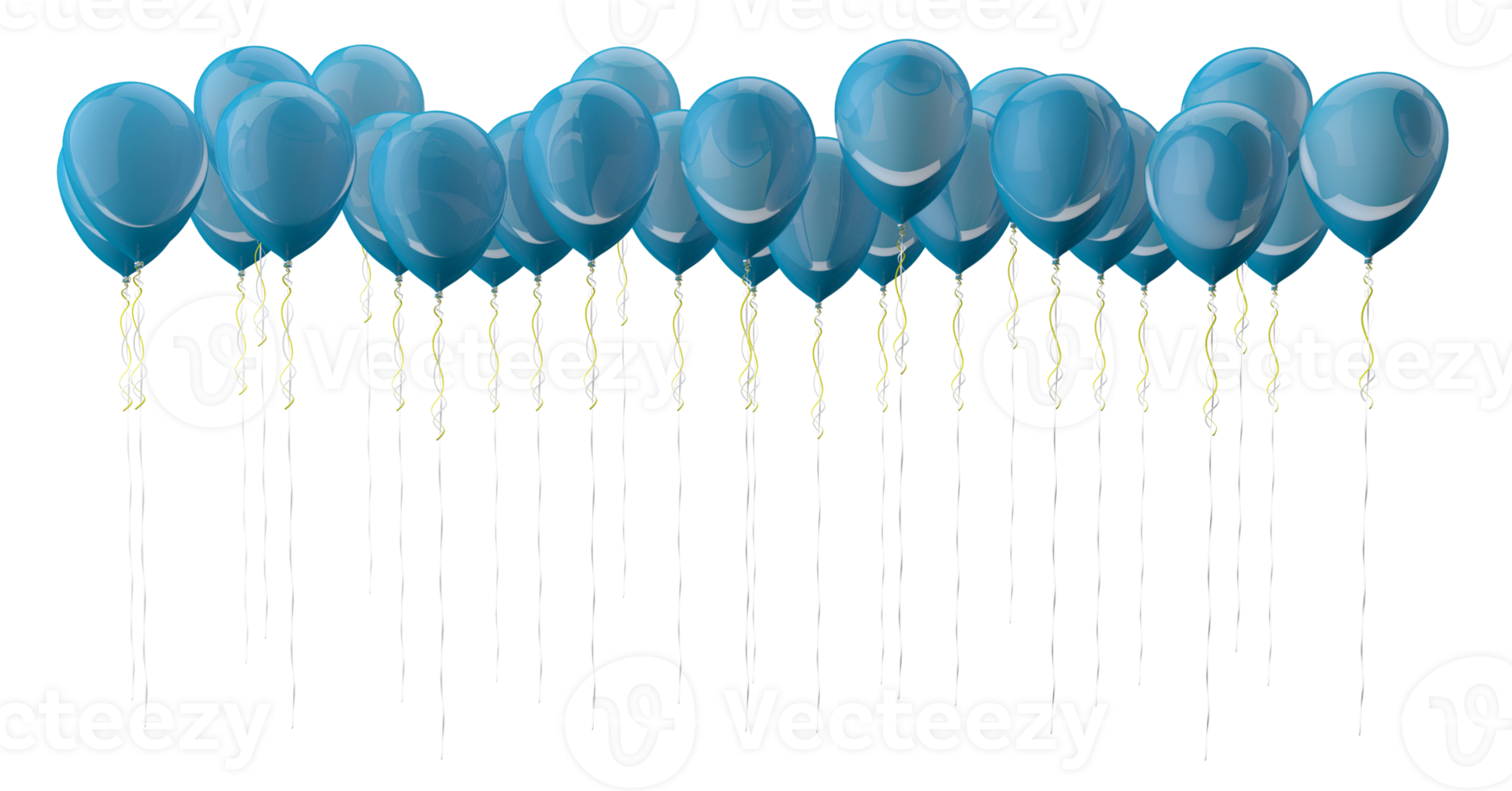 blå ballonger grupp isolerad på ut bakgrund png