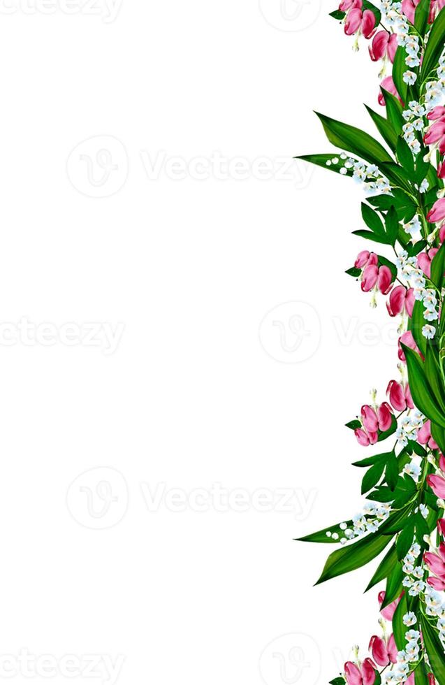 lily of the valley isolated on white background photo