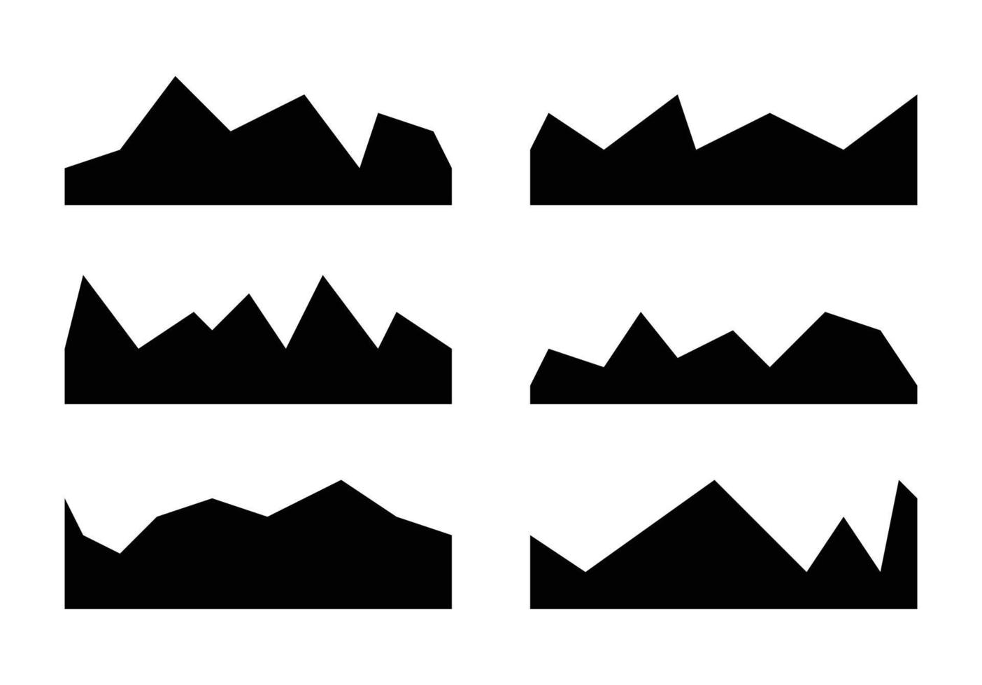 digital grid mountain vector set