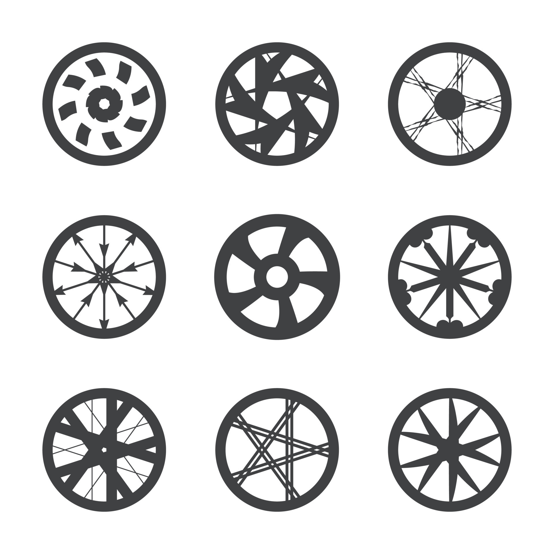 set-of-car-rims-vector-minimal-icons-black-color-9899618-vector-art-at