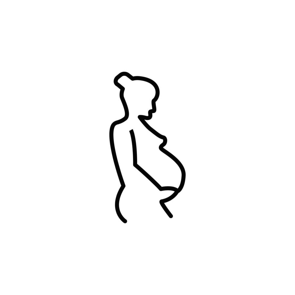 plantilla de icono embarazada vector