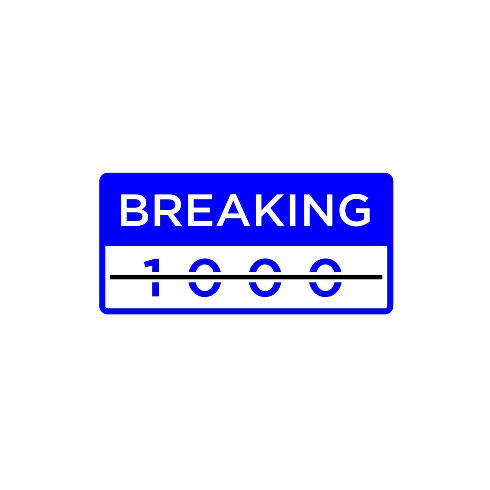 Breaking 1000 logo design vector