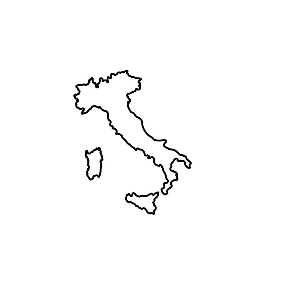 plantilla de diseño de icono de mapa de italia vector