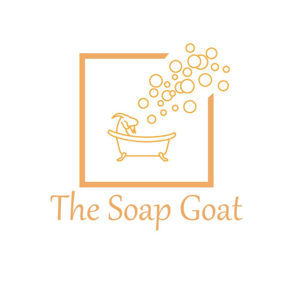 logo goat soap vector design