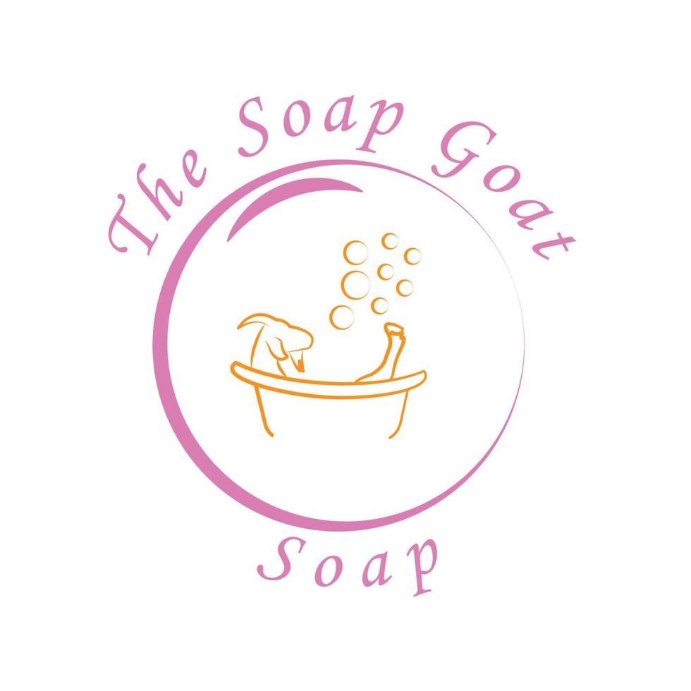 logo goat soap vector design