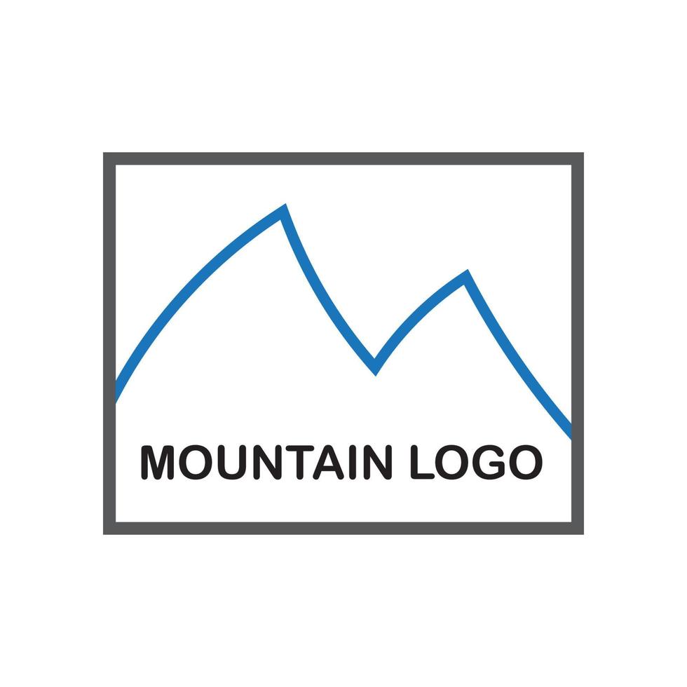 logo de montaña con letra m vector