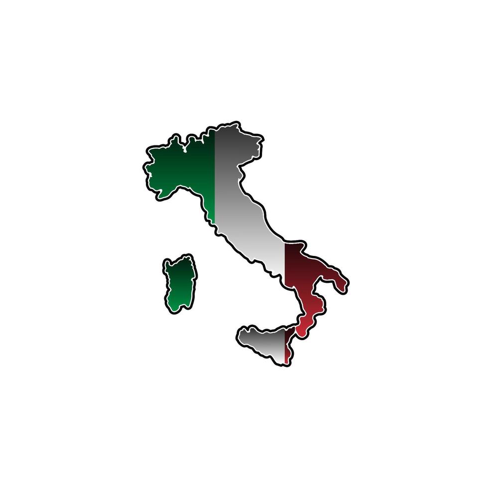 plantilla de diseño de icono de mapa de italia vector