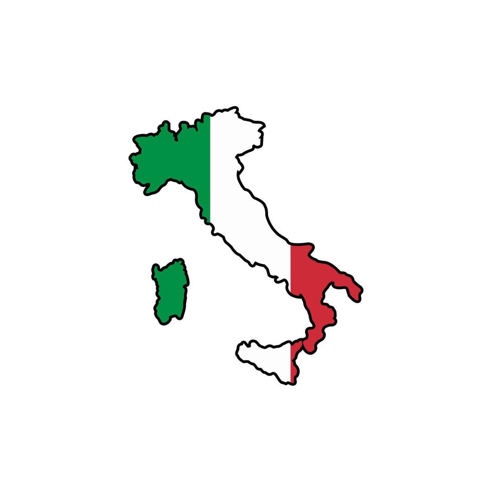 plantilla de diseño de icono de mapa de italia vector