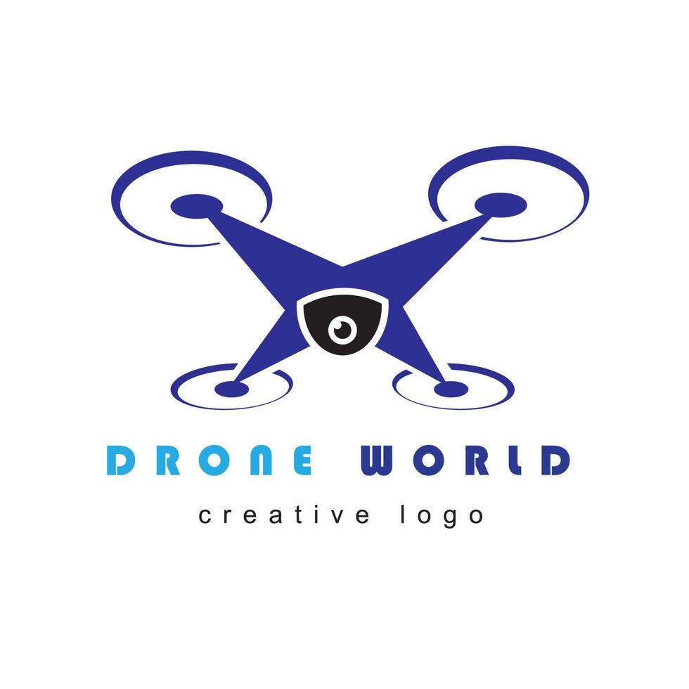 plantilla de moda de vector de logotipo de drone